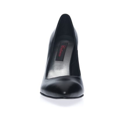 Pantofi stileto din piele naturala - NEGRU BOX - 2691 NB