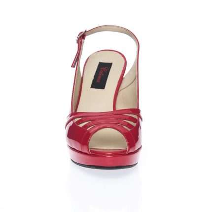 Sandale Dama din Piele Naturala - ROSU LAC - 025 RL