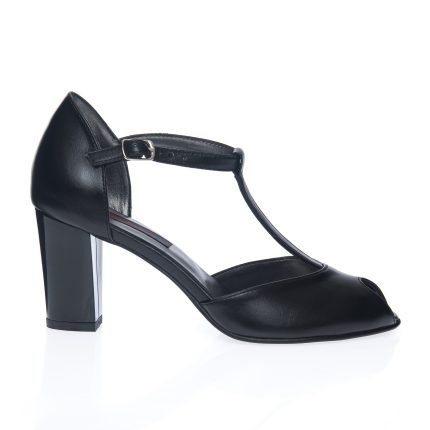 Sandale Dama din Piele Naturala - NEGRU BOX - D8 NB