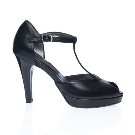 Sandale Dama din Piele Naturala - NEGRU BOX - D10 NB