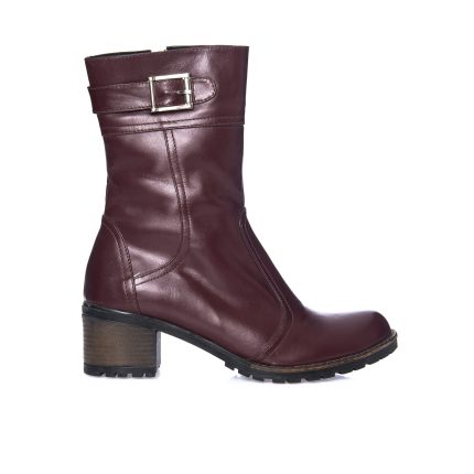 Ghete Dama din Piele Naturala - Bordo Box - 335 BB