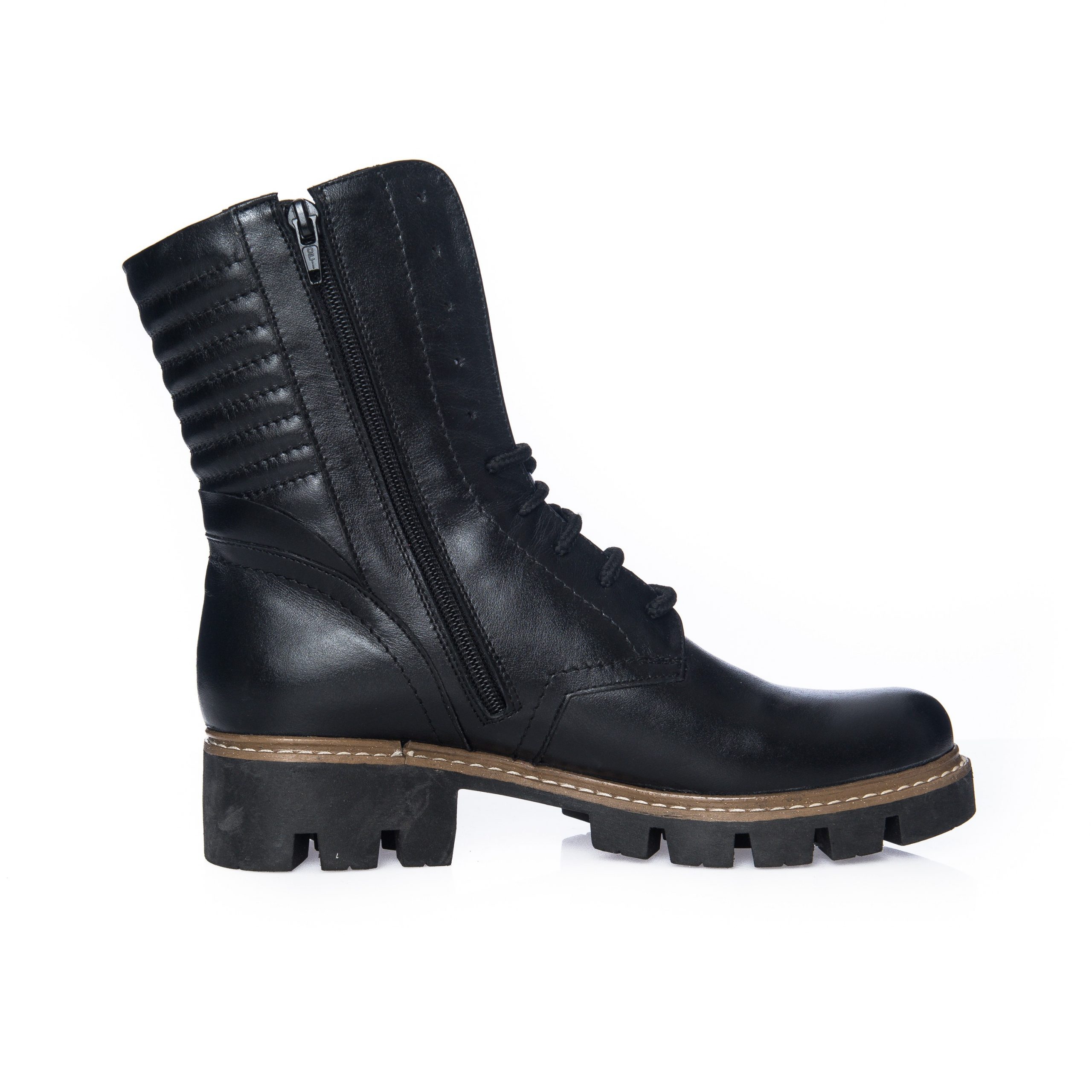 Bocanci Dama din Piele Naturala - Negru Box - BC15 NB Bocanci Dama din Piele Naturala - Negru Box - BC15 NB