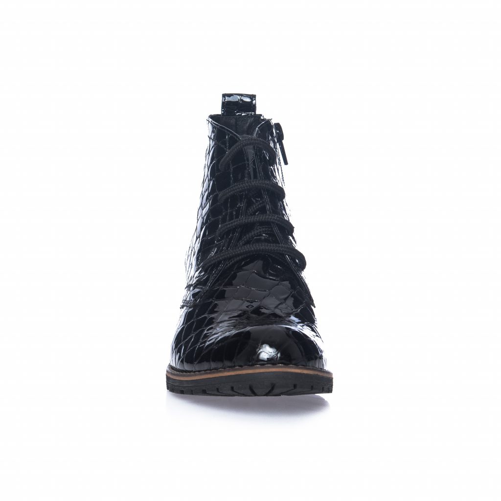 Ghete Dama din Piele Naturala - Negru Croco - BC16 NC