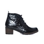 Ghete Dama din Piele Naturala - Negru Croco - BC16 NC