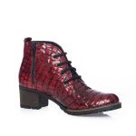 Gheata Dama din Piele Naturala - Rosu Croco - BC16 RC