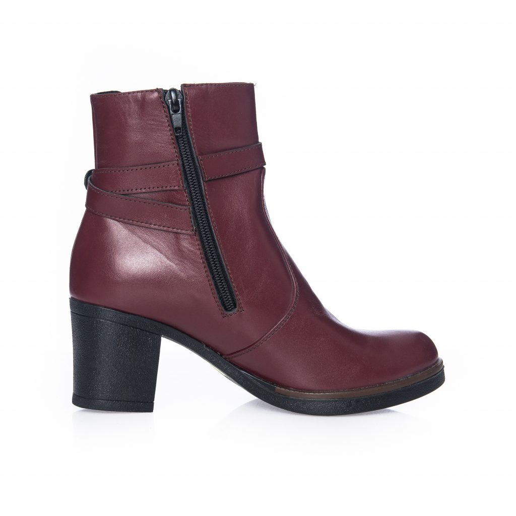 Gheata Dama din Piele Naturala - Bordo Box - GX18 BB