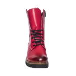 Bocanci Dama din Piele Naturala - Rosu cu Varf Negru - BC15 RVN