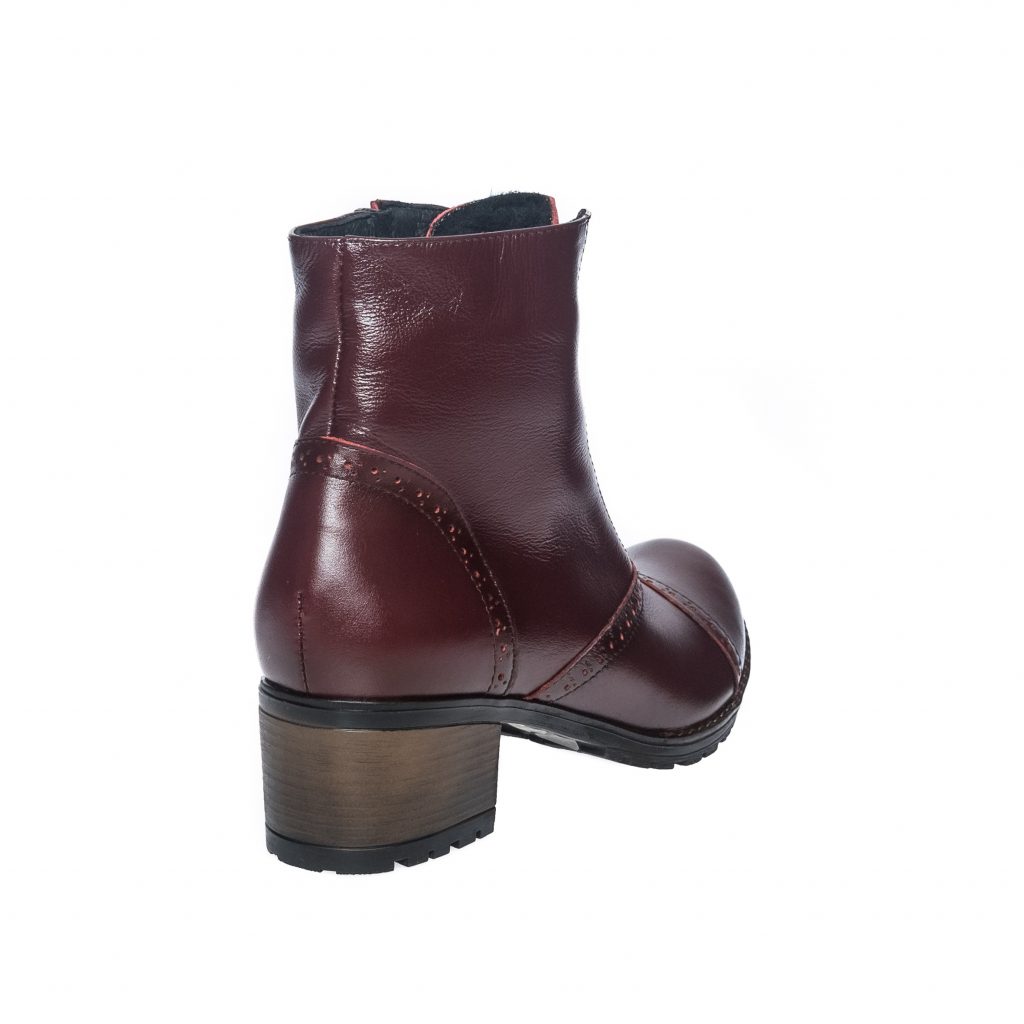 Gheata Dama din Piele Naturala - Bordo - BC1 B