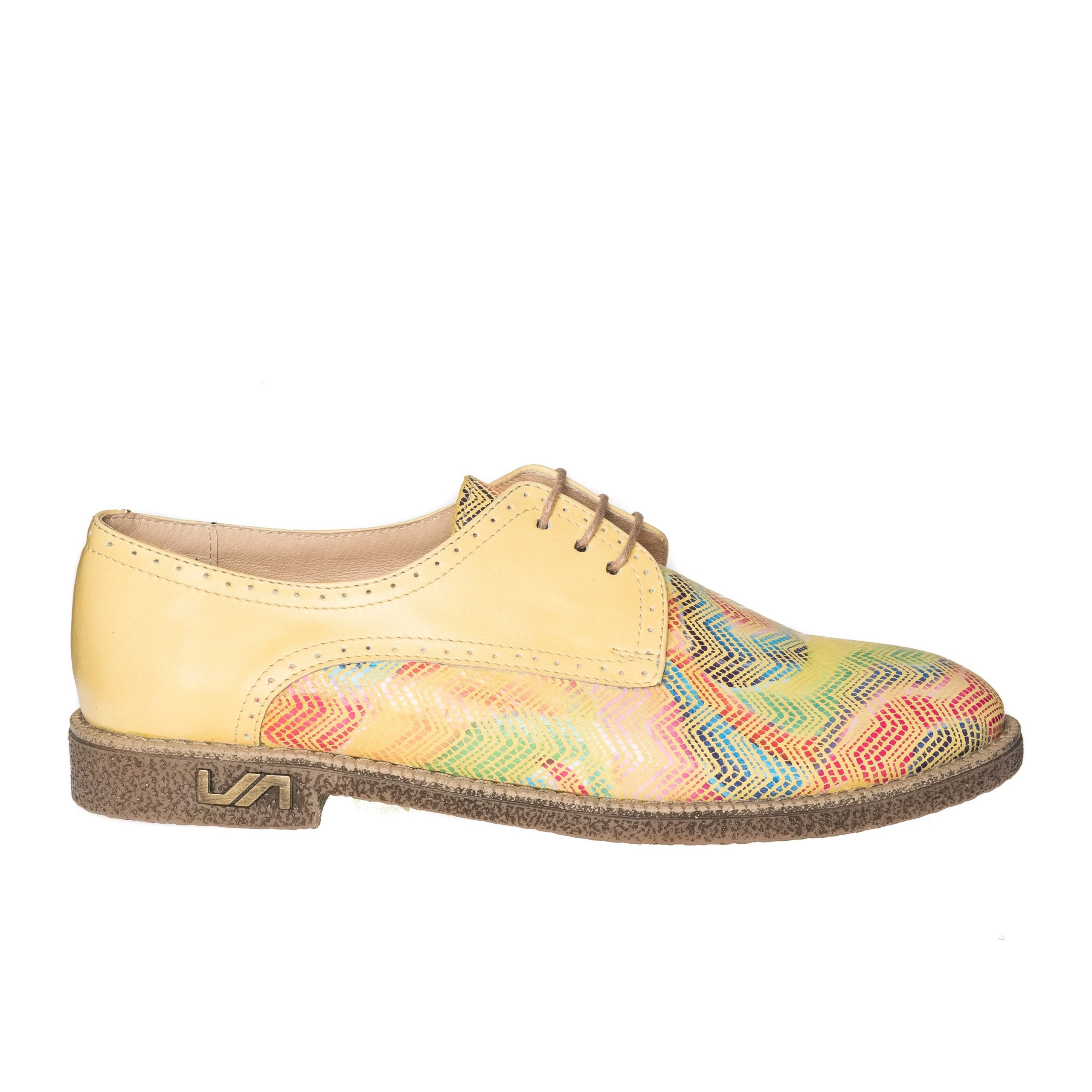 Pantofi dama din piele naturala - Galben Multicolor - G10 GM Pantofi dama din piele naturala - Galben Multicolor - G10 GM