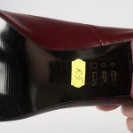 Pantofi dama din piele naturala - Bordo cu buline - R5 BB