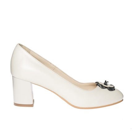 Pantofi dama din piele naturala - Bej - R6 B