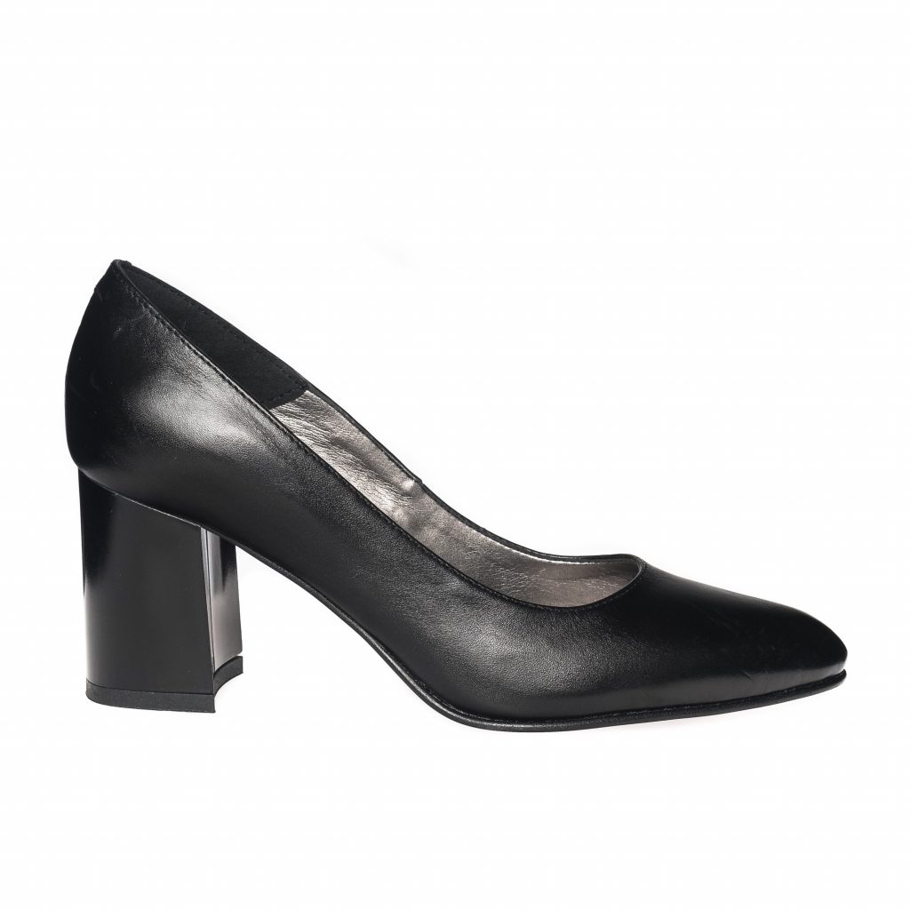 Pantofi dama din piele naturala - Negru - R7 N