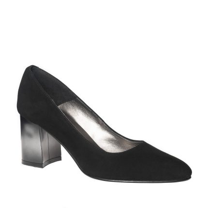 Pantofi dama din piele naturala - Negru Antilopa - R7 NA