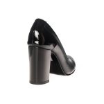Pantofi dama din piele naturala - Negru cu lac negru - 112 NLN