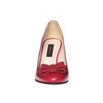 Pantofi dama din piele naturala - Rosu cu buline - R5 RB