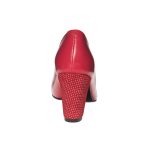 Pantofi dama din piele naturala - Rosu cu buline - R5 RB