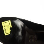 Pantofi dama din piele naturala - Negru lac cu imprimeu maro - 208 NLIM