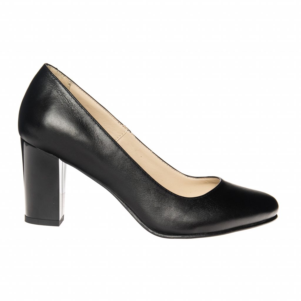 Pantofi dama din piele naturala - Negru - R4 N
