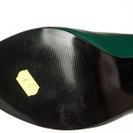 Pantofi dama din piele naturala - Verde toc model asimetric - R5 VMA