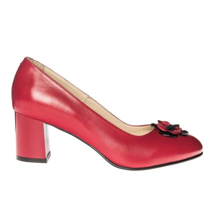 Pantofi dama din piele naturala - Rosu - R6 R