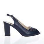 Sandale dama din piele naturala - Bleumarin Box - 024 BB