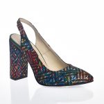 Sandale dama din piele naturala - Mozaic cu toc multicolor - 269 MZ