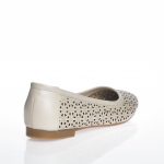 Balerini dama din piele naturala - Bej - BL 4 B