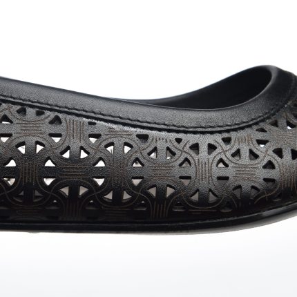 Balerini dama din piele naturala - Negru - BL 4 N