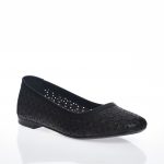 Balerini dama din piele naturala - Negru - BL 4 N