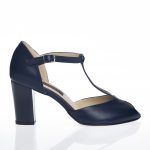 Sandale dama din piele naturala - Bleumarin Box - D8 BB