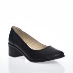 Pantofi dama din piele naturala - Negru Box - T2 NB