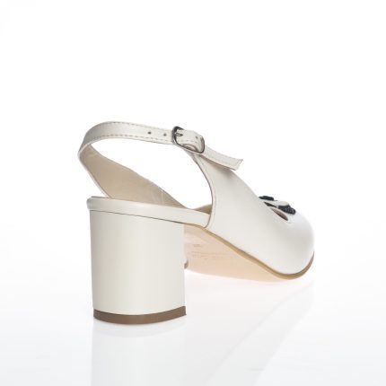 Sandale dama din piele naturala - Bej Sidef - V6 BS