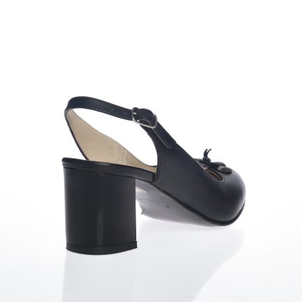 Sandale dama din piele naturala - Negru Box - V6 NB