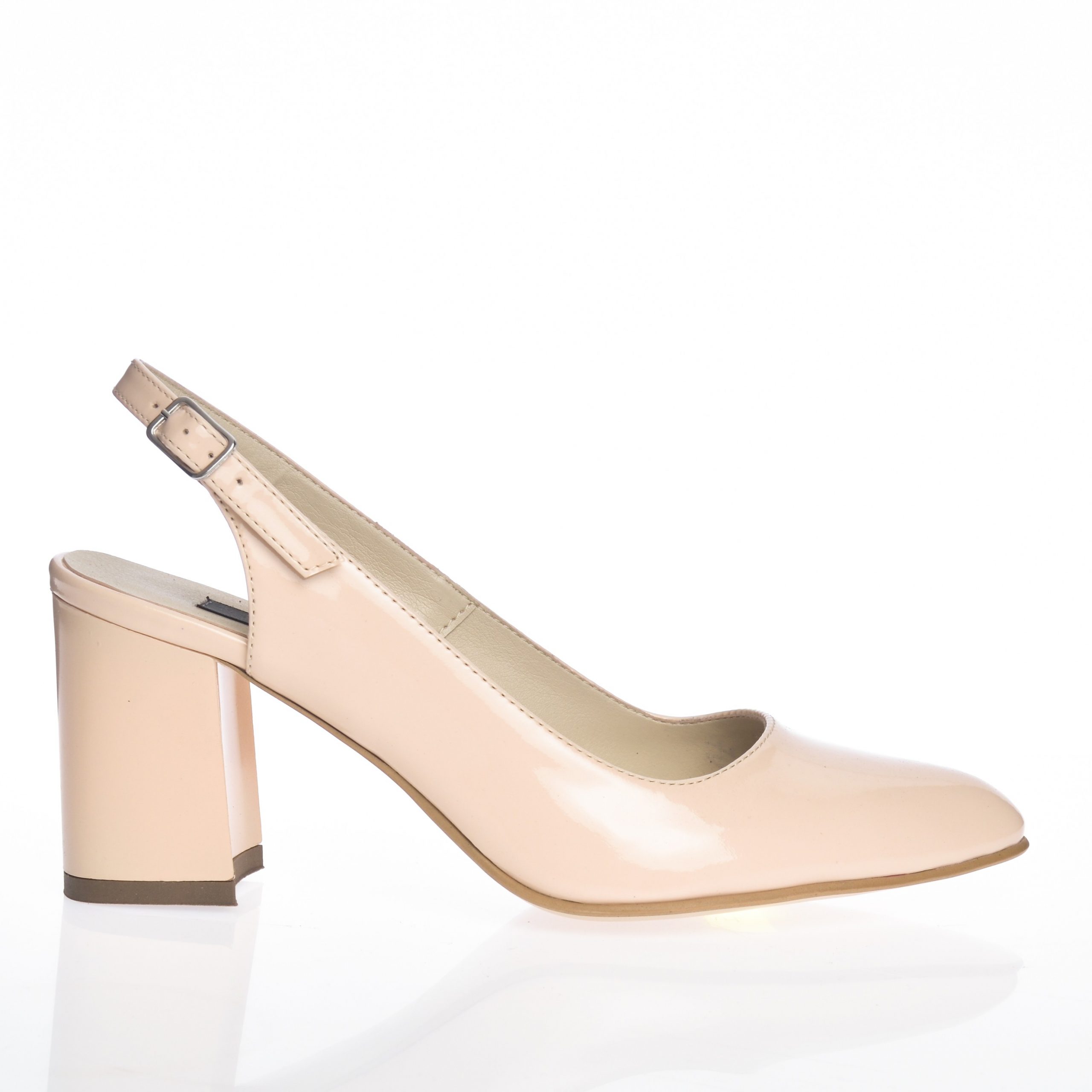 Sandale dama din piele naturala - Lac Nude - V7 LN Sandale dama din piele naturala - Lac Nude - V7 LN