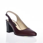 Sandale dama din piele naturala - Bordo Box - V7 BB