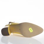 Sandale dama din piele naturala - Galben Box - V7 GB