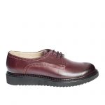 Pantofi dama din piele naturala - Bordo Perie - G33 BP
