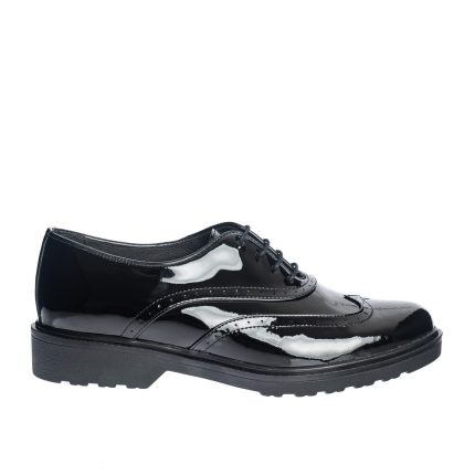 Pantofi dama din piele naturala - Negru Lac - G8 NL
