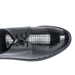 Pantofi dama din piele naturala - Negru Lac Solzi - G10 NLS