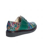 Pantofi dama din piele naturala - Verde Mozaic - G26 VM