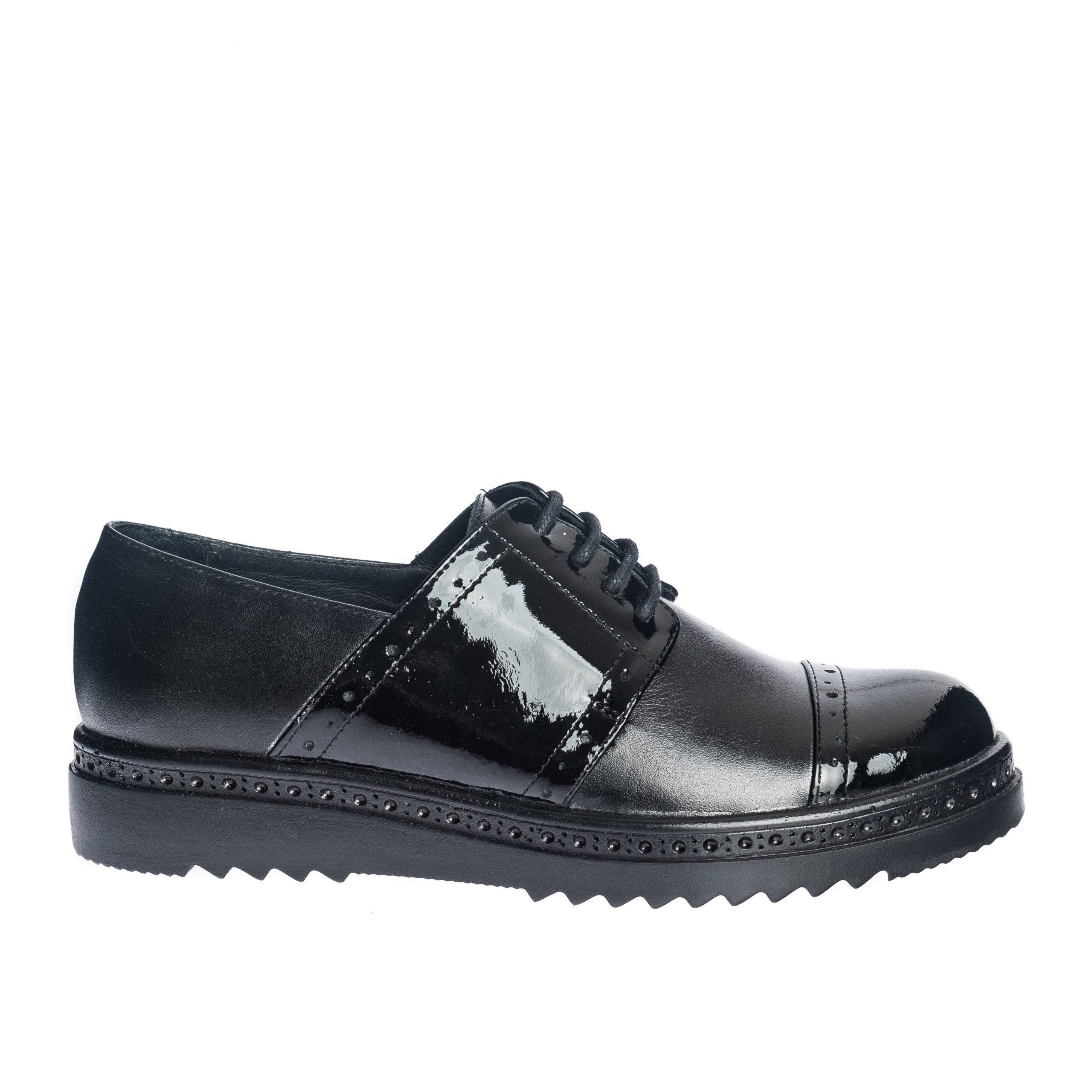 Pantofi dama din piele naturala - Negru Box + Lac - G26 NBL Pantofi dama din piele naturala - Negru Box + Lac - G26 NBL