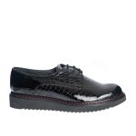 Pantofi dama din piele naturala - Negru Croco - G33 NC