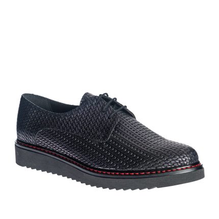 Pantofi dama din piele naturala - Mov Impletit - G33 MI