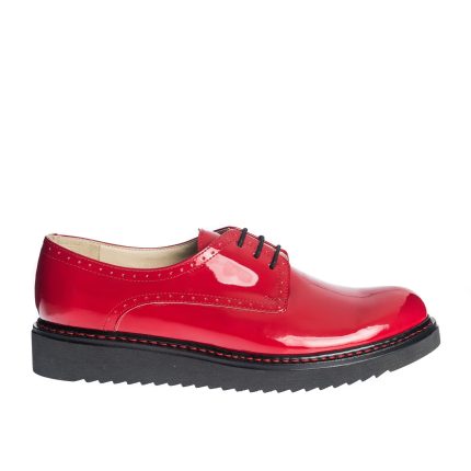 Pantofi dama din piele naturala - Rosu Lac - G33 RL