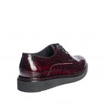 Pantofi dama din piele naturala - Bordo Croco - G33 BC