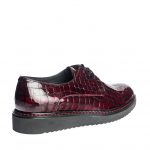 Pantofi dama din piele naturala - Bordo Croco - G33 BC