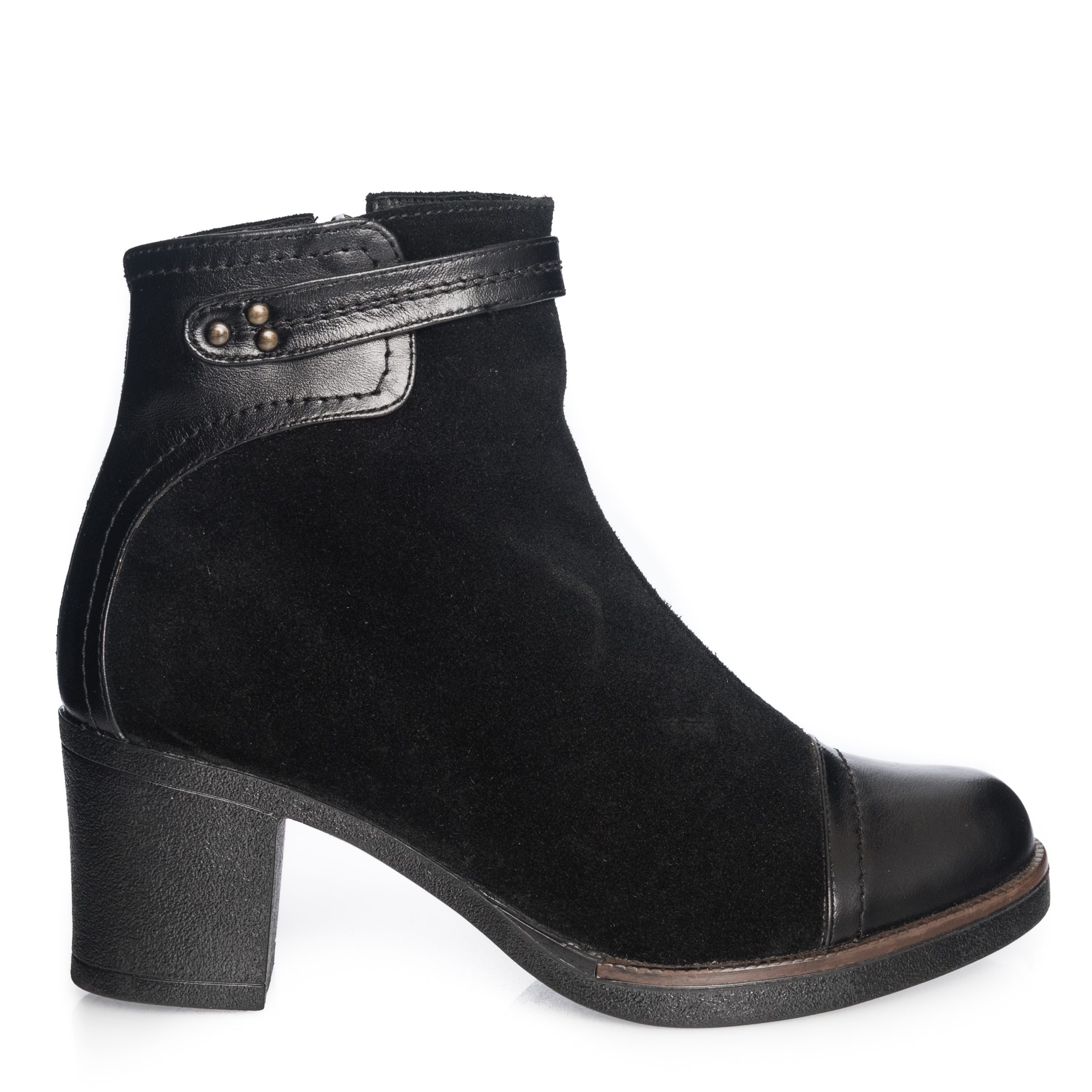 Ghete dama din piele naturala - Negru Antilopa + Box - 80 NAB Ghete dama din piele naturala - Negru Antilopa + Box - 80 NAB