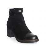 Ghete dama din piele naturala - Negru Antilopa + Box - 80 NAB