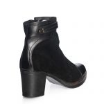 Ghete dama din piele naturala - Negru Antilopa + Box - 80 NAB