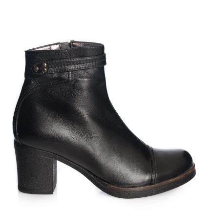 Ghete dama din piele naturala - Negru Box - 80 NB